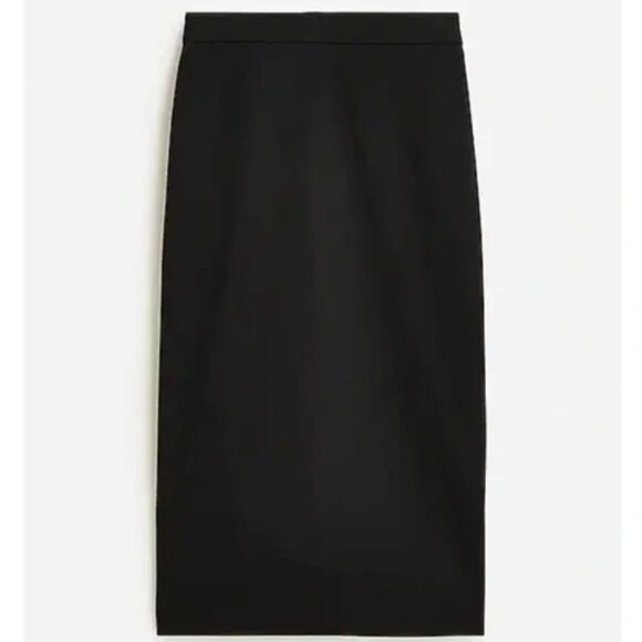 SOLD J. Crew No. 3 Pencil Skirt Bi-Stretch Cotton Blend Black 8 NWT $118 - Picture 3 of 3